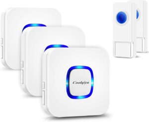 Coolqiya Wireless Doorbell Chime - No Batteries Required