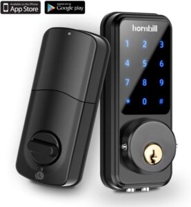 Hornbill Bluetooth Enabled Digital Smart Deadbolt Door Lock With Keypad