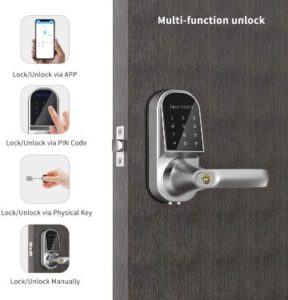 NexTrend Keyless Entry Electronic Front Door Lock Works With Bluetooth