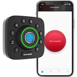 ULTRALOQ U-Bolt Pro Fingerprint Deadbolt Front Door Smart Lock Works With Bluetooth