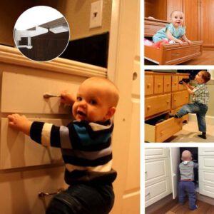 Vkania 12 Pack Child Safety Baby Proofing Cabinet Locks Latches