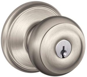 Schlage Door Knob F51A GEO 619 Georgian Keyed Entry Lock