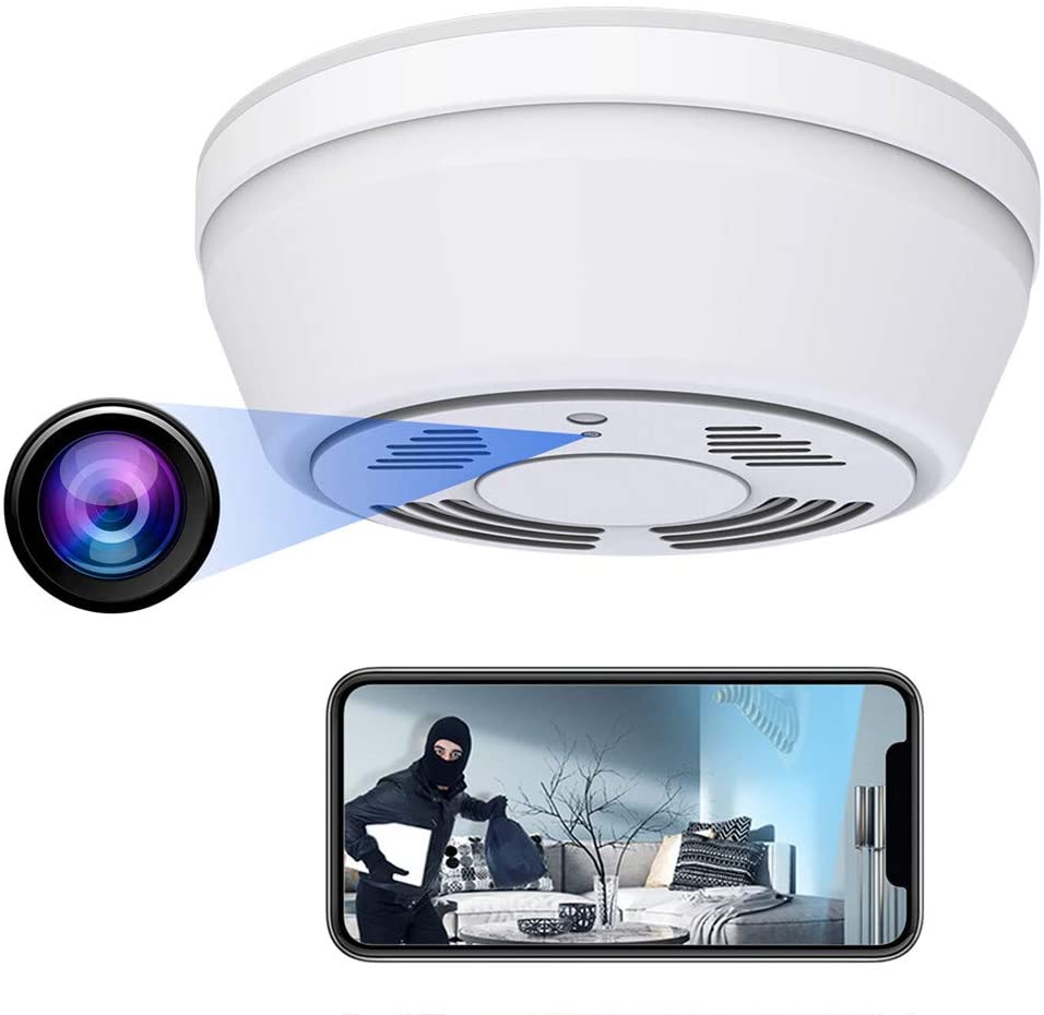 Hidden Camera Smoke Detector - Spy Camera 180 Days Standby Mini HD 1080P WiFi Night Vision Motion Detection Video Recorder Real-Time View Nanny Cam