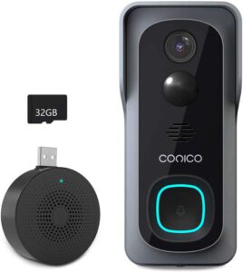 Conico Video Wifi Doorbell Camera With Chime - 1080P HD , Best Video Doorbell With Chime