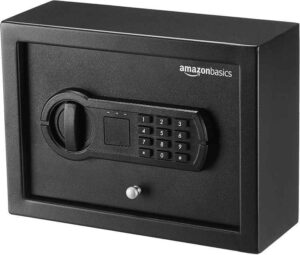 Amazon Basics Slim Desk Drawer Security Safe With Programmable Electronic Keypad