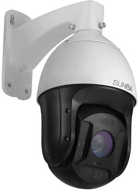 SUNBA 25X Optical Zoom 5MP IP PoE+ Outdoor PTZ Camera, Two-Way Audio High Speed Security PTZ Dome, Long Range Infrared Night Vision Up To 1000ft (601-D25X 5MP Ver)